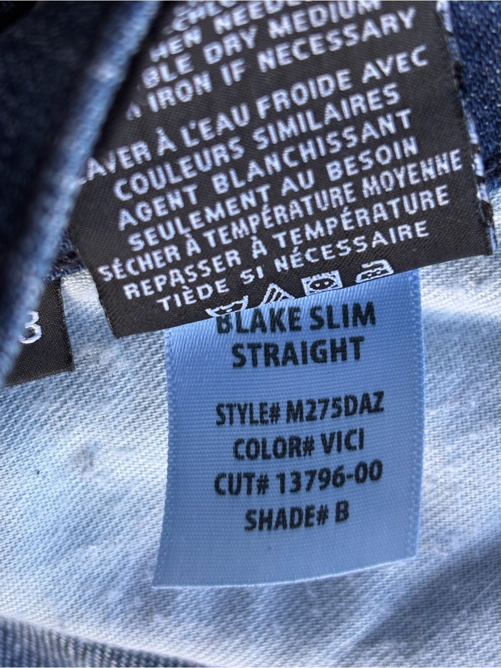 Hudson Blake Slim Straight Jeans Mens 33 x 34 Distressed Dark Wash Button Fly - Picture 8 of 8